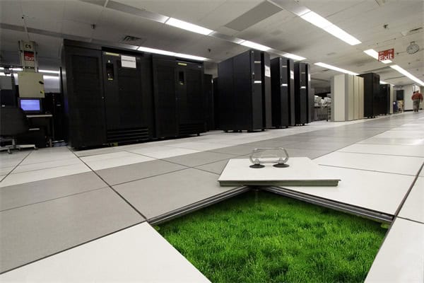 Raised anti-static flooring in data center
